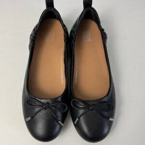FITFLOP ALLEGRO Bow Leather Ballet Flats Black Women’s Size 7.5 Comfort Minimal